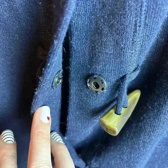 Dakini Wool Blend Jacket Sweater Navy Size M - Picture 4 of 10